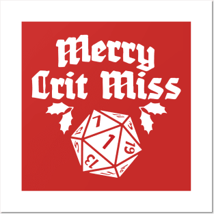 Merry Crit Miss (white) Posters and Art